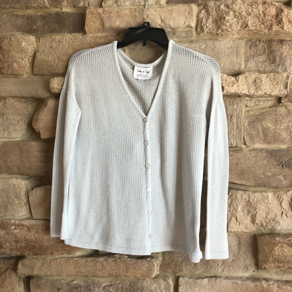 Oversized gray waffle knit sweater top